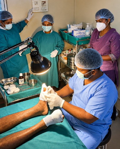 Specialized Foot Corn Treatment